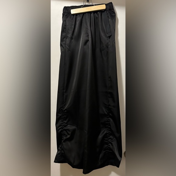 NWT Adidas black wide leg satin pants - S/M - Picture 2 of 2